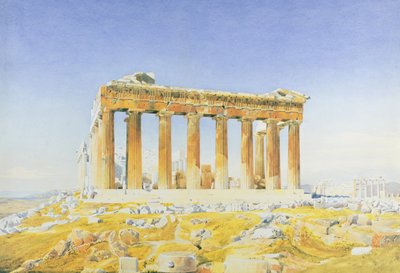 パルテノン神殿、1834年頃（紙に鉛筆でトイレ） 作： Thomas Hartley Cromek