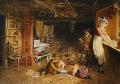 キッチンで仕事と遊び、 作： Thomas Heaphy