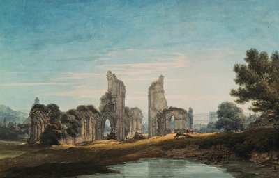 グラストンベリー修道院、1795 作： Thomas Hearne