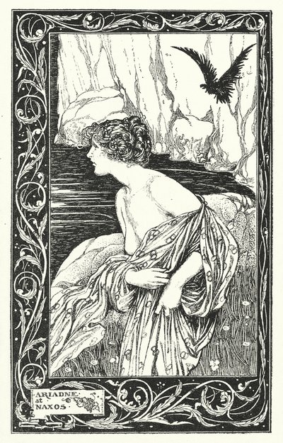 ナクソス島のアリアドネ（リトグラフ） 作： Thomas Heath Robinson