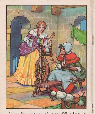眠れる糸車（リトグラフ） 作： Thomas Heath Robinson