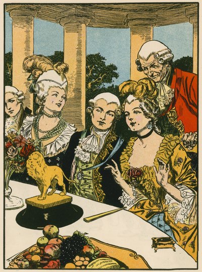 カノーヴァのバター・ライオン（カラーリトグラフ） 作： Thomas Heath Robinson