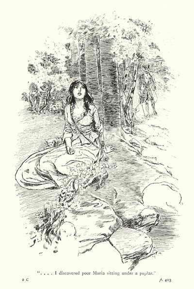 ローレンス・スターン著『センチメンタルな旅』の挿絵（リトグラフ） 作： Thomas Heath Robinson