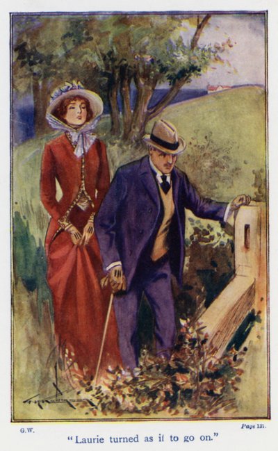 ルイーザ・M・オルコット著『良妻賢母』の挿絵（カラーリトグラフ） 作： Thomas Heath Robinson