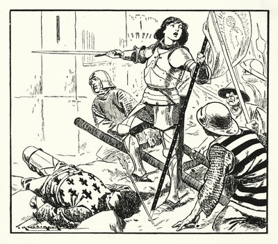 ジャンヌ・ダルク（リトグラフ） 作： Thomas Heath Robinson