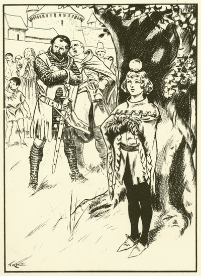 テルの息子とリンゴ（エングレーヴィング） 作： Thomas Heath Robinson