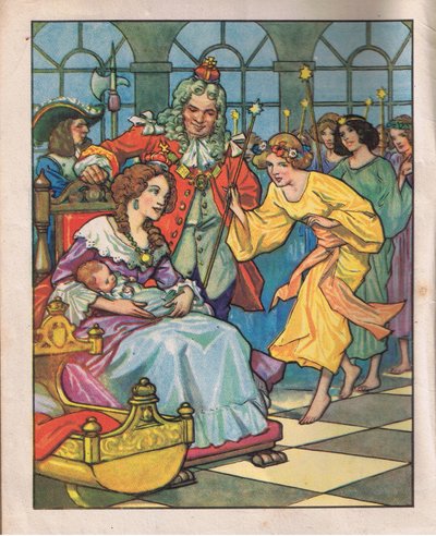 妖精とお姫様（リトグラフ） 作： Thomas Heath Robinson