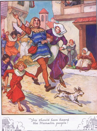 「ハーメルンの人々の声を聞くべきだった」（カラーリトグラフ） 作： Thomas Heath Robinson