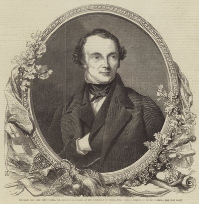 右の名誉あるジョンラッセル国会議員、1855年のウィーン会議でのイギリスの大臣 作： Thomas Heathfield Carrick