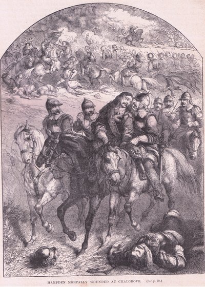 ハムデン、チャルグローブAD 1643で致命傷 作： Thomas Henry Nicholson