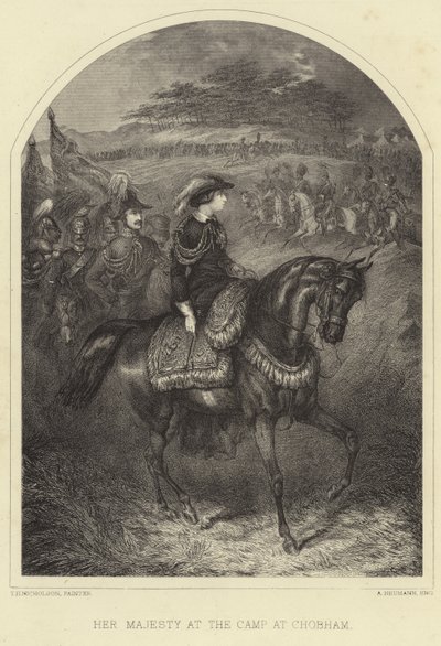 チョバムのキャンプでビクトリア女王陛下 作： Thomas Henry Nicholson