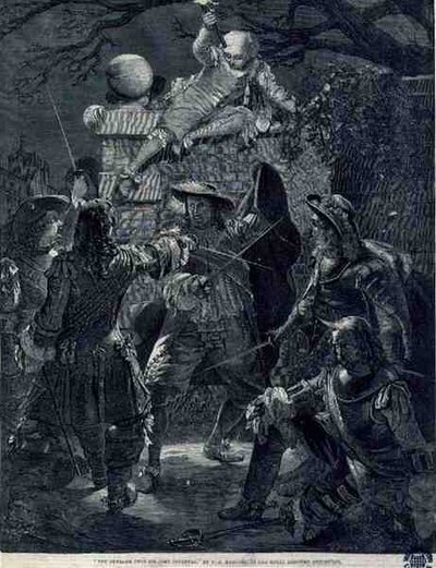 1670年12月21日、サー・ジョン・コヴェントリー（d.1682）に対する暴動（エングレーヴィング） 作： Thomas Herbert (after) Maguire