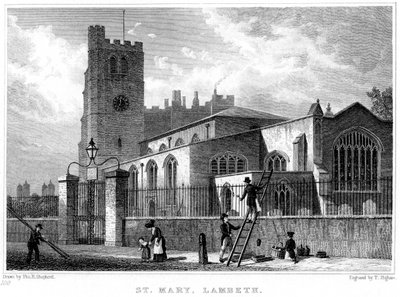 聖マリア教会、ランベス、ロンドン、1831年。 作： Thomas Higham
