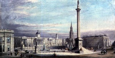 G.ムーアによるトラファルガー・スクエアのレイアウト・デザイン 1842年 作： Thomas Higham