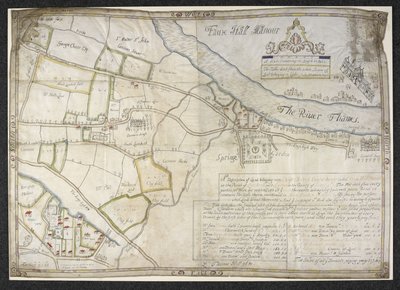追加。 34790 ランベスのフェイク ホール [現在のヴォクソール] 邸宅の平面図。 サリー 作： Thomas Hill