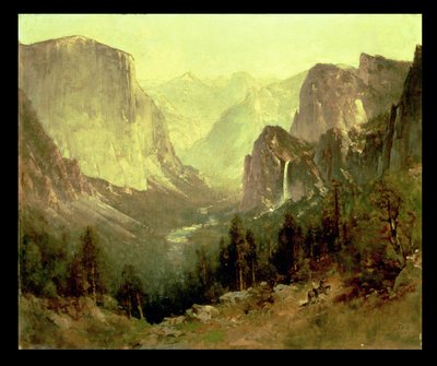 ヨセミテでの狩猟、1890 作： Thomas Hill