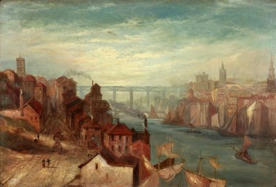 ゲーツヘッドのニューカッスルアポンタイン、1880年頃 作： Thomas Hodgson Liddell