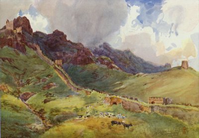 シャンハイクワンの上の万里の長城 作： Thomas Hodgson Liddell