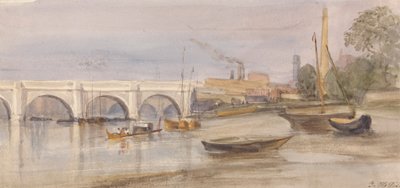 ランベス海岸からのウェストミンスター橋 作： Thomas Hollis