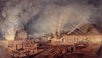 圧延工場」1819年 作： Thomas Horner