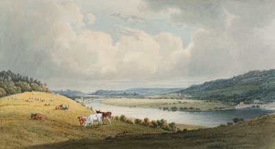 北からのラントウィット、カドクストン、ニース (紙に水彩、鉛筆) 作： Thomas Hornor