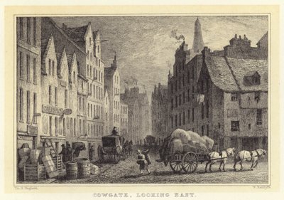 東側から見たCowgate(彫刻) 作： Thomas Hosmer (after) Shepherd
