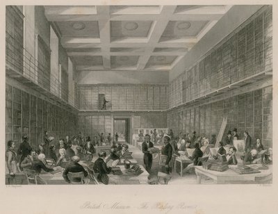 大英博物館、読書室 作： Thomas Hosmer Shepherd