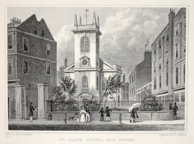 ロンドン出身の旧ユダヤ人聖オラベユダヤ教会。 Jones und Co.、1827-1829 作： Thomas Hosmer Shepherd