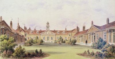 エマニュエル病院、トシルフィールズ、1850 作： Thomas Hosmer Shepherd