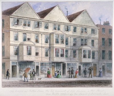 Fetter Lane、ロンドン市、1855 作： Thomas Hosmer Shepherd