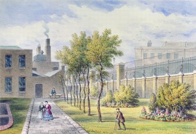 ガーデンオブセントトーマス病院、サザーク、ロンドン 作： Thomas Hosmer Shepherd