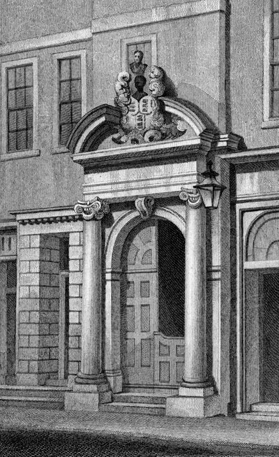 ジャーグラーズホール、ベージングホールストリート、J。グレイグ作、c。 1829-31 作： Thomas Hosmer Shepherd