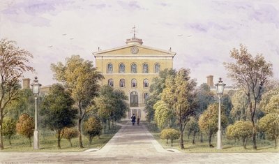 知事の家、トシルフィールズ新刑務所、1852年 作： Thomas Hosmer Shepherd