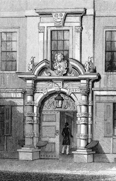 ハバーダッシャーズホール、メイデンレーン、c.1829-31 作： Thomas Hosmer Shepherd