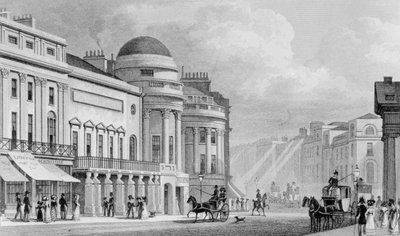 ハーモニックインスティテューション、リージェントストリート、ロンドン。 1827 作： Thomas Hosmer Shepherd