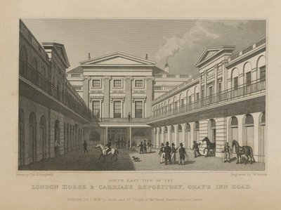 ロンドンの馬と馬車のリポジトリ 作： Thomas Hosmer Shepherd