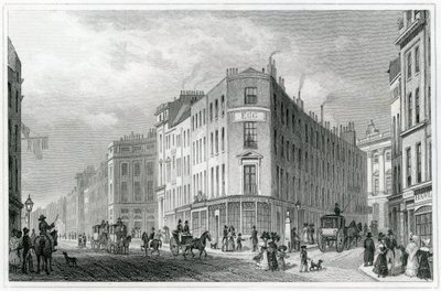 ピカデリー、1830年、コベントリーストリート出身 作： Thomas Hosmer Shepherd