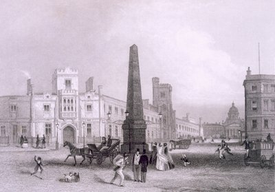 貧しい盲学校とベツレヘム病院、c1851-55。 作： Thomas Hosmer Shepherd