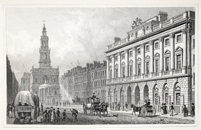「ロンドンと19世紀の環境」パブのサマセットハウス。 Jones und Co.、1827-1829 作： Thomas Hosmer Shepherd