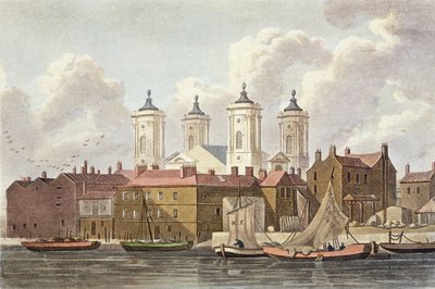 セントジョンズ教会ウェストミンスター、1815 作： Thomas Hosmer Shepherd