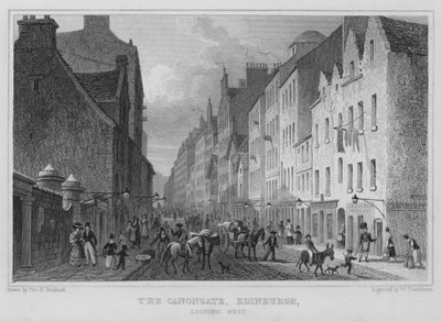 The Canongate, Edinburgh, looking west (e.g. engraving) 作： Thomas Hosmer Shepherd
