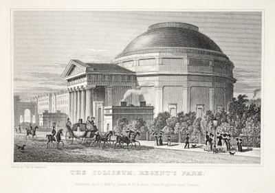 コリーセウム、リージェンツパーク、「ロンドンと19世紀の環境」パブから。 Jones und Co.、1827-1829 作： Thomas Hosmer Shepherd
