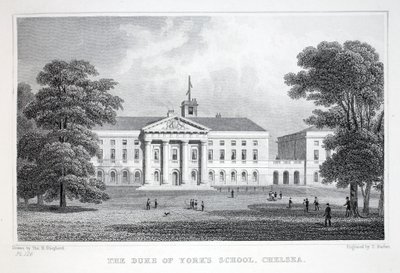 デュークオブヨークの学校、チェルシー、「ロンドンとそれは19世紀の環境」パブから。 Jones und Co.、1827-1829 作： Thomas Hosmer Shepherd