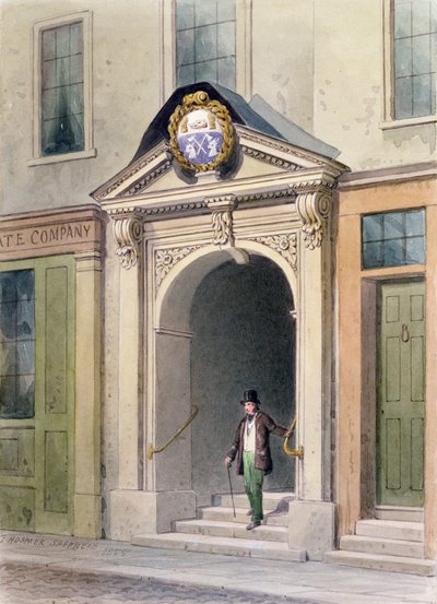 ブッチャーズホールへの入り口、1855年、 作： Thomas Hosmer Shepherd