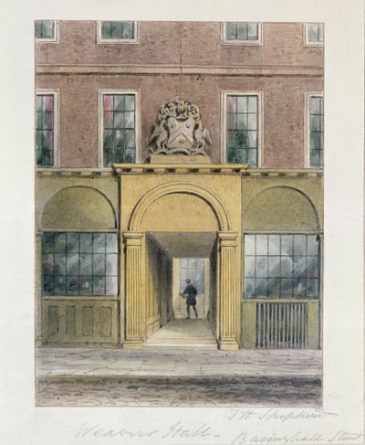 ウィーバーズホールへの入り口、1854 作： Thomas Hosmer Shepherd