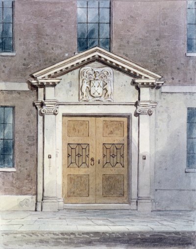 カトラーズオールドホールの入り口、1850 作： Thomas Hosmer Shepherd