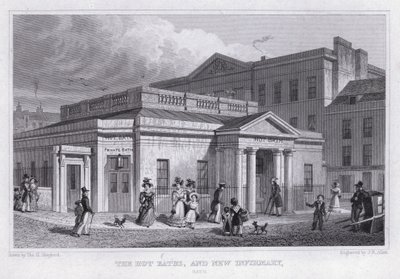 The Hot Baths, and New Infirmary, Bath (carving) 作： Thomas Hosmer Shepherd
