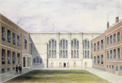 マーチャントテイラーズホールの内部裁判所、1853年 作： Thomas Hosmer Shepherd