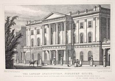 ロンドン機関、フィンズベリーサーカス、「ロンドンと19世紀の環境」パブから。 Jones und Co.、1827-1829 作： Thomas Hosmer Shepherd