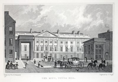 「ロンドンとその周辺19世紀の環境」パブのモンタワーヒル。 Jones und Co.、1827-1829 作： Thomas Hosmer Shepherd